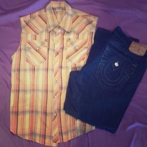 True religion shirt and pants